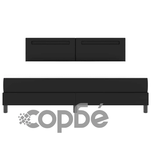 Рамка за легло с матрак от изкуствена кожа 180x200 см в черен цвят ➤ топ цена ➤ sorbe.bg