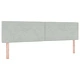 Кинг Размер Легло Box Spring с Матрак - Светло Сиво Велур 203x180 см