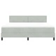 Кинг Размер Легло Box Spring с Матрак - Светло Сиво Велур 203x180 см