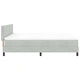 Кинг Размер Легло Box Spring с Матрак - Светло Сиво Велур 203x180 см