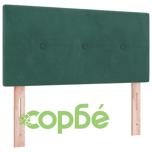 Box Spring легло с матрак 90x190 см, Тъмнозелено Кадифе, за Единично Легло ➤ топ цена ➤ sorbe.bg