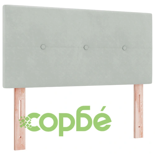 Легло с пружина и матрак 120x190 см, светлосиво кадифе ➤ топ цена ➤ sorbe.bg