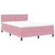 Легло тип Boxspring с матрак 160x200 см от розов велур