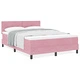 Легло тип Boxspring с матрак 160x200 см от розов велур