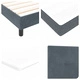 Луксозно Легло с Пружини и Матрак от Кадифе - Тъмно Сиво, 203 x 180 x 88 см, Super King Size