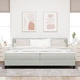 Легло с пружина и матрак 200x200 см Светлосиво Кадифе