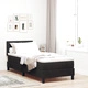Легло Box Spring с матрак 80x200 см, Черен Велур