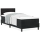 Легло Box Spring с матрак 80x200 см, Черен Велур