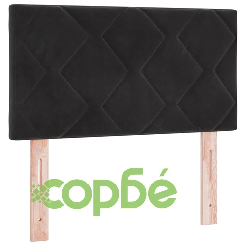 Легло Box Spring с матрак 80x200 см, Черен Велур ➤ топ цена ➤ sorbe.bg
