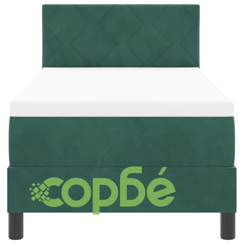 Основно легло с матрак от тъмнозелено кадифе 80x200 см ➤ топ цена ➤ sorbe.bg