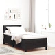 Легло Box Spring с матрак 100x200 см от черен велур