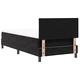 Легло Box Spring с матрак 100x200 см от черен велур