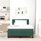 Легло с матрак от тъмнозелено кадифе 120x200 см