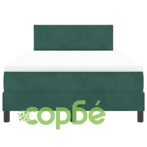 Легло с матрак от тъмнозелено кадифе 120x200 см ➤ топ цена ➤ sorbe.bg