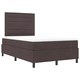 Легло с кутия пружина и матрак 120x190 см, Тъмно кафяво, Тъкан материал