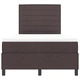 Легло с кутия пружина и матрак 120x190 см, Тъмно кафяво, Тъкан материал