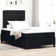 Легло с кутия и матрак 120x200 см Черен Тъкан Правоъгълно
