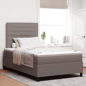 Кутия пружинно легло с матрак 120x200 см таупе плат