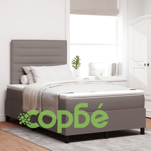 Кутия пружинно легло с матрак 120x200 см таупе плат ➤ топ цена ➤ sorbe.bg