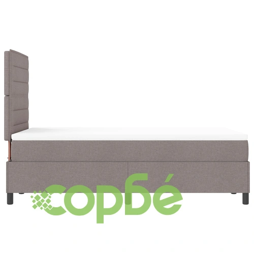 Кутия пружинно легло с матрак 120x200 см таупе плат ➤ топ цена ➤ sorbe.bg