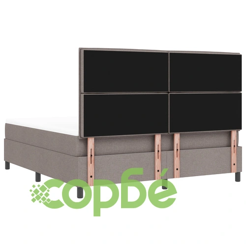 Клик легло с матрак, бежово, 180 x 200 см, текстилна тапицерия ➤ топ цена ➤ sorbe.bg