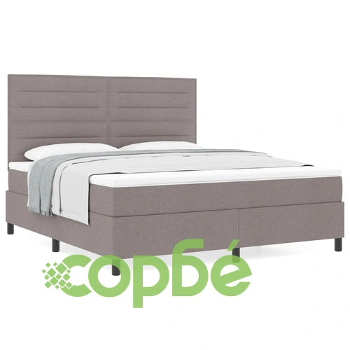 Клик легло с матрак, бежово, 180 x 200 см, текстилна тапицерия ➤ топ цена ➤ sorbe.bg