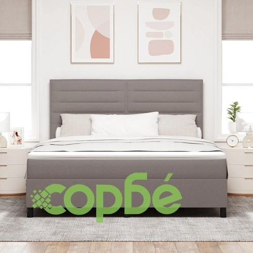 Клик легло с матрак, бежово, 180 x 200 см, текстилна тапицерия ➤ топ цена ➤ sorbe.bg