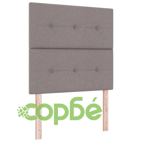 Легло с пружинирана основа и матрак таупе 90x190 см от текстил ➤ топ цена ➤ sorbe.bg