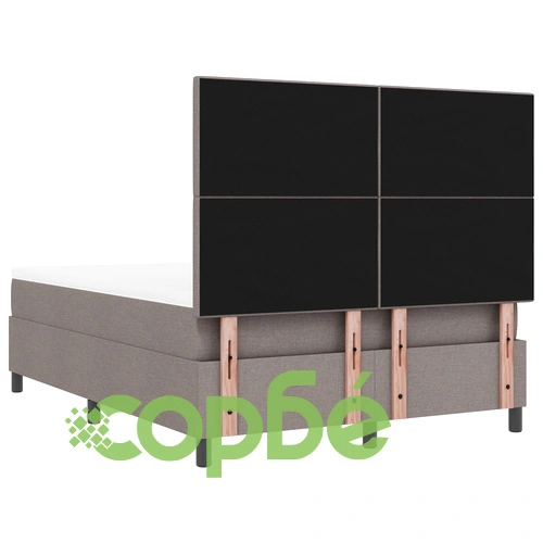 Легло Таути 140x190 см с пружини и матрак, сива тъкан ➤ топ цена ➤ sorbe.bg