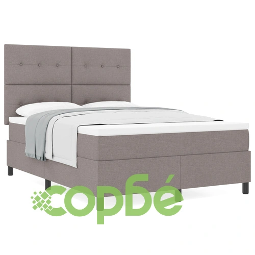 Легло Таути 140x190 см с пружини и матрак, сива тъкан ➤ топ цена ➤ sorbe.bg