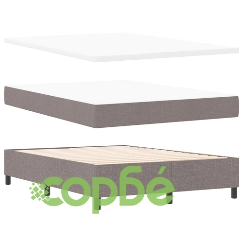 Легло Таути 140x190 см с пружини и матрак, сива тъкан ➤ топ цена ➤ sorbe.bg