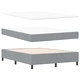 Box Spring Легло с матрак от светлосив текстил 160x200 см