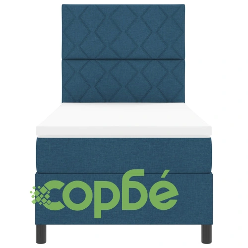 Подматрачна рамка с матрак от тъкан, тъмносин, 90x200 см ➤ топ цена ➤ sorbe.bg