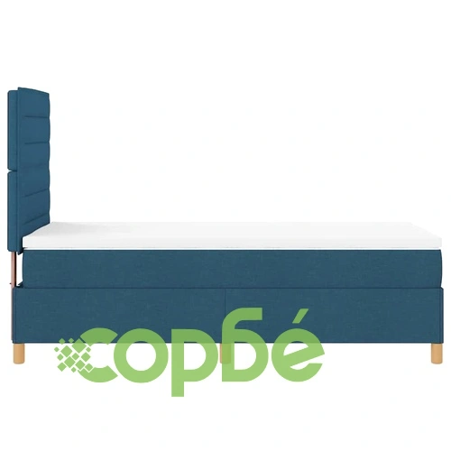 Легло с пружинирана основа и матрак синьо 90x190 см текстил ➤ топ цена ➤ sorbe.bg