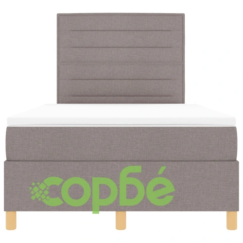 Box Spring легло с матрак, таупе текстилна тапицерия, 120 x 190 см ➤ топ цена ➤ sorbe.bg