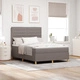Легло с матрак от текстил Taupe 140x200 см