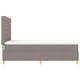 Легло с матрак от текстил Taupe 140x200 см