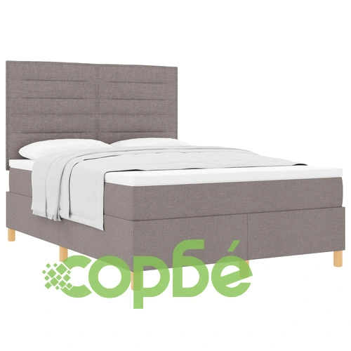 Легло с матрак от текстил Taupe 140x200 см ➤ топ цена ➤ sorbe.bg