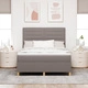Легло с матрак от текстил Taupe 140x200 см