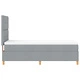 Box Spring Легло с Матрак 80x200 см, Светлосива Тъкан, Дървена Рамка