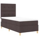 Box Spring легло с матрак от плат в тъмно кафяво 80x200 см