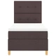 Box Spring легло с матрак от плат в тъмно кафяво 80x200 см