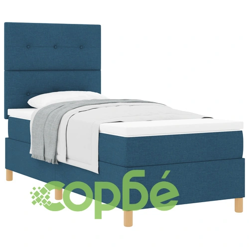 Легло с подматрак в син цвят 80x200 см от качествена тъкан ➤ топ цена ➤ sorbe.bg