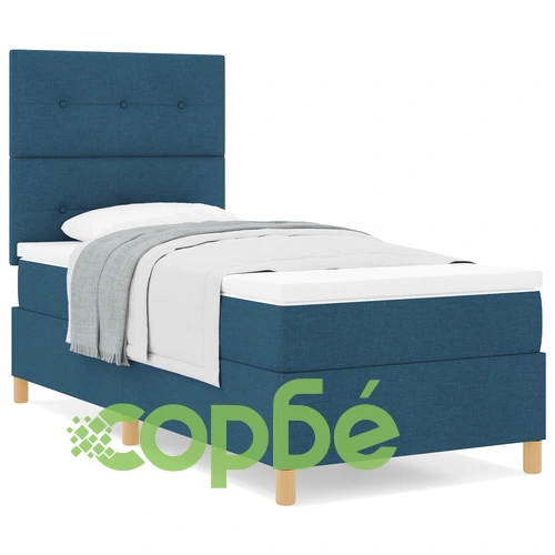 Легло с подматрак в син цвят 80x200 см от качествена тъкан ➤ топ цена ➤ sorbe.bg