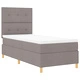 Едноспално легло с кутия и матрак Taupe 90x190 см от тъкан с туфтиран дизайн