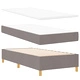 Едноспално легло с кутия и матрак Taupe 90x190 см от тъкан с туфтиран дизайн