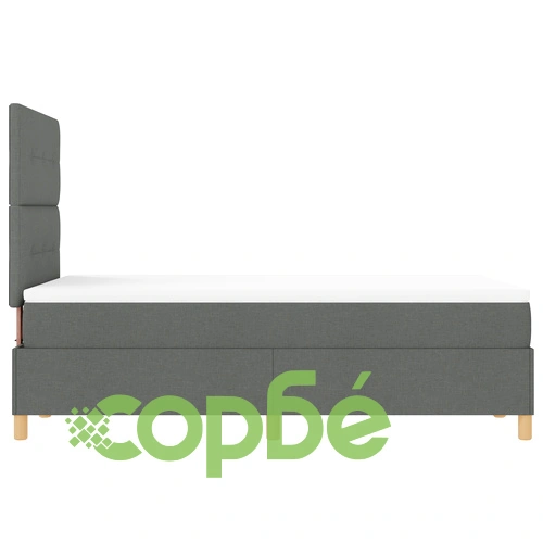 Легло с пружини и матрак от полиестер в тъмно сив цвят 120 x 190 см ➤ топ цена ➤ sorbe.bg