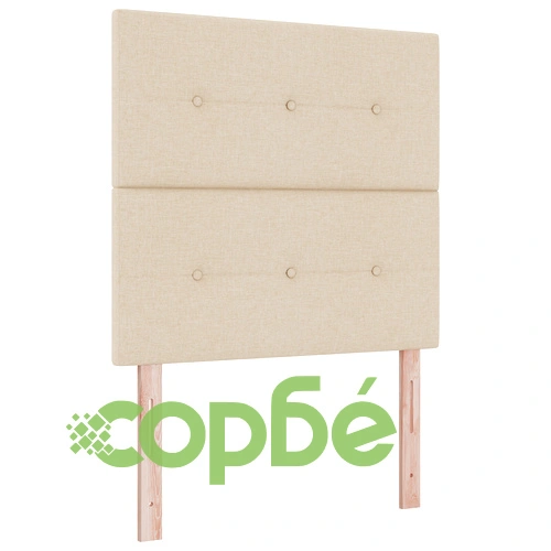 Легло с пружини и матрак 120x200 см от текстил в кремов цвят ➤ топ цена ➤ sorbe.bg