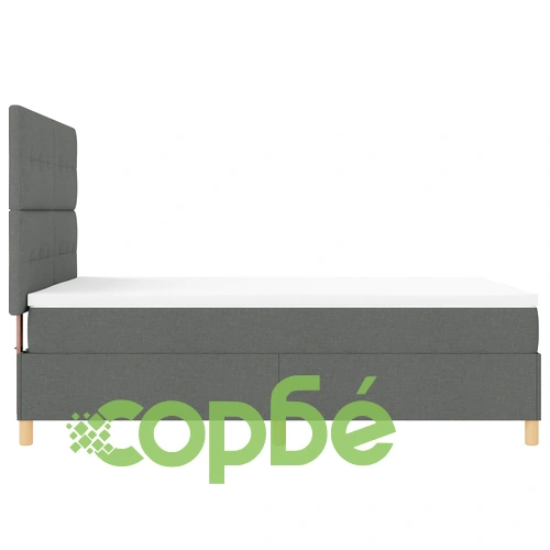 Легло с матрак от текстил в тъмносиво 140x200 см ➤ топ цена ➤ sorbe.bg