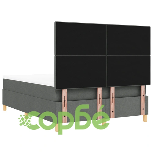 Легло с матрак от текстил в тъмносиво 140x200 см ➤ топ цена ➤ sorbe.bg